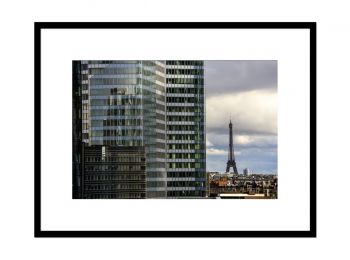 Eiffel tower seen from the La Defense district